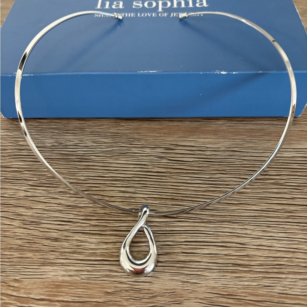 Lia Sophia Silver Minimalist Necklace